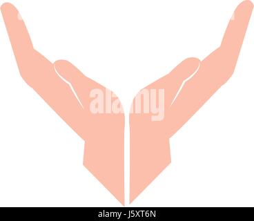 supporting hands holding care concept Stock Vector