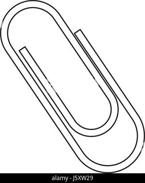clip metal office supply object Stock Vector