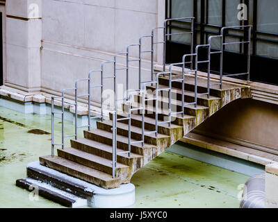 Decaying Steps In The City Leading Up To The Door Of A Building Stock Photo
