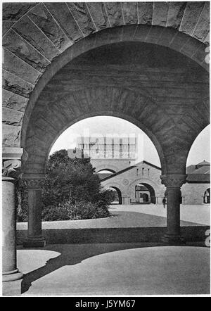 Arches, Stanford University, Palo Alto, California, Photogravure, Denison News Co., 1903 Stock Photo