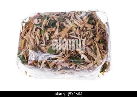 Dry leaves of lemongrass in package. Studio Photo Stock Photo