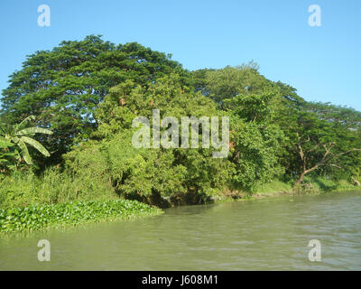 0401 Riversides Districts Blue Sky Calumpit Bulacan Apalit Pampanga villages  02 Stock Photo