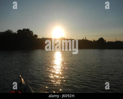 01094 Riversides Districts Blue Sky Calumpit Bulacan Apalit Pampanga villages  02 Stock Photo