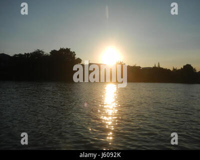 01094 Riversides Districts Blue Sky Calumpit Bulacan Apalit Pampanga villages  04 Stock Photo