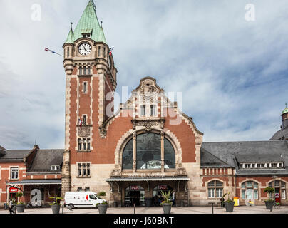 Front elevation of Colmar Railway Station, Gare de Colmar, Alsace, France Stock Photo