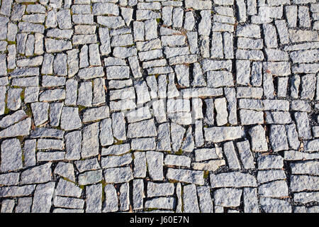 Square granite stones on the pavement background Stock Photo