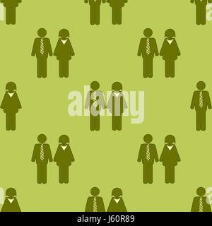 People Icon Seamless Pattern Stock Vector