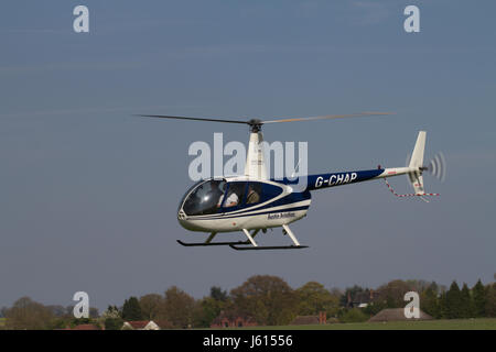 Helicopter over Wolverhampton Halfpenny Green Airport. UK Stock Photo