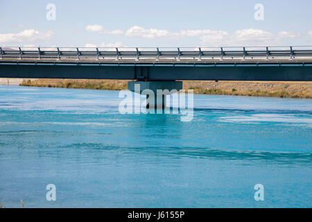 Lake Benmore Salmon Farm South Island New Zealand Stock Photo