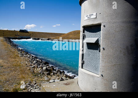 Lake Benmore Salmon Farm South Island New Zealand Stock Photo