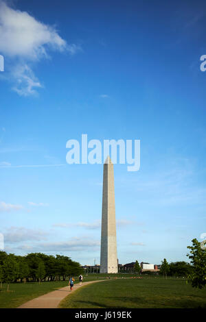 path leading to the washington monument on the national mall Washington DC USA Stock Photo