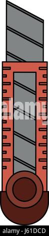color image cartoon cutter icon tool with orange body Stock Vector