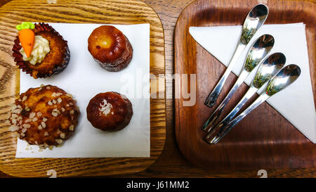 Set of small cakes for coffee. Studio Photo Stock Photo
