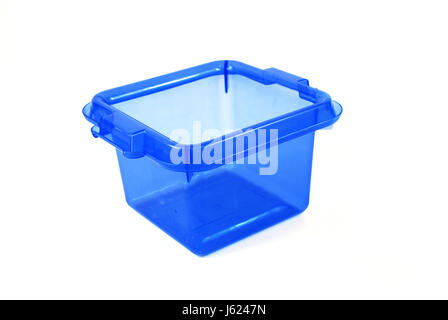 blue plastic synthetic material container bin graphic conspicuous pictographic Stock Photo