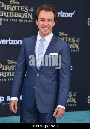 Los Angeles, USA. 18th May, 2017. Ben O'Toole arriving at The Pirates Of The Caribbean- Dead Men Tell No Tales Premiere at the Dolby Theatre in Los Angeles. May 18, 2017. Credit: Tsuni / USA/Alamy Live News Stock Photo