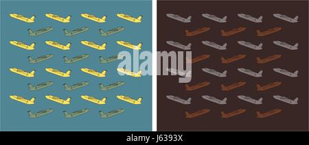 Vintage Old Passenger turboprop Airplane  Vector Illustration Stock Vector