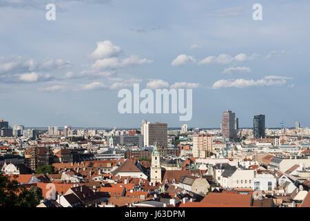 Cityscape of Bratislava, a panoramic view of the capital of Slovakia ...