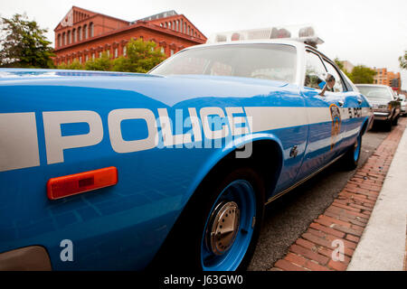 Vintage police car - USA Stock Photo