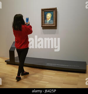 Art appreciation in the digital age Stock Photo