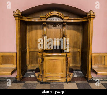 Place for confession in the church Stock Photo