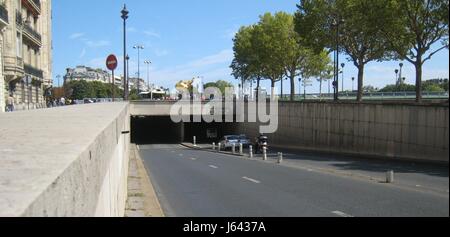 The enntrance to the Pont de l'Alma tunnel, where Princess Diana died in a car accident on 31 August 1997, is pictured in Paris, France, 23 August 2012. The replica of the flame of the Statue of Liberty will be used as the location for the commemration of Diana. Photo: Benjamin Wehrmann | usage worldwide Stock Photo