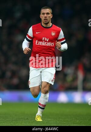 LUKAS PODOLSKI ARSENAL FC LONDON ENGLAND UK 13 January 2013 Stock Photo