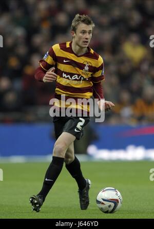 STEPHEN DARBY BRADFORD CITY FC WEMBLEY STADIUM LONDON ENGLAND 24 February 2013 Stock Photo