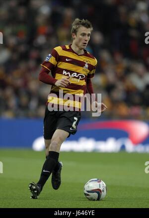 STEPHEN DARBY BRADFORD CITY FC WEMBLEY STADIUM LONDON ENGLAND 24 February 2013 Stock Photo