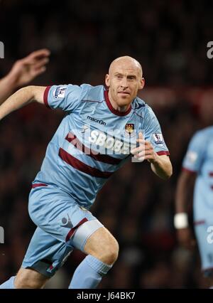 JAMES COLLINS WEST HAM UNITED FC OLD TRAFFORD MANCHESTER ENGLAND 28 November 2012 Stock Photo