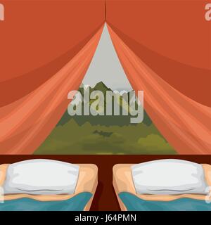 Double tourist tent Stock Vector Image & Art - Alamy