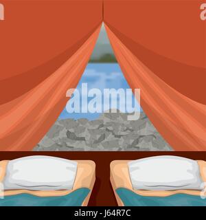 Double tourist tent Stock Vector Image & Art - Alamy