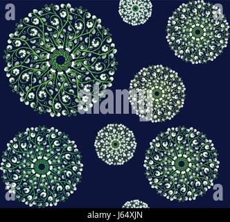 Ornamental round floral background. Stock Vector