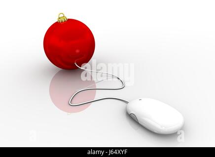 gift buy christmas tree ball wireless pale bright pure white snow white Stock Photo