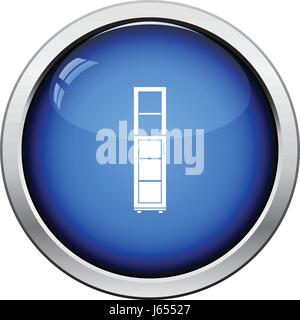 Narrow cabinet icon. Glossy button design. Vector illustration. Stock Vector