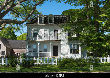 Facade of house, Victoria, Prince Edward Island, Canada Stock Photo