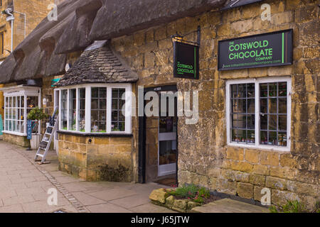 Broadway,Old Cotswold Village with Hotel Lygon Arms old establishment and Interiors,Gardens. Old Cotsworld Stone Villa,Cottages,High Street,Deli,UK Stock Photo