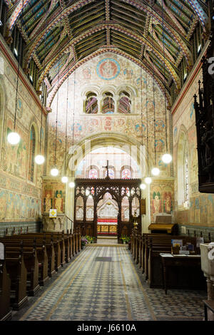 The awesome interior of St. Michael's church, Garton on the Wolds, North Yorkshire, England, UK Stock Photo