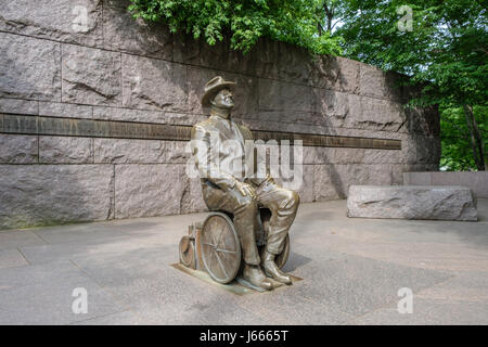 FDR in his Wheelchair, FDR Memorial, Washington, DC Stock Photo