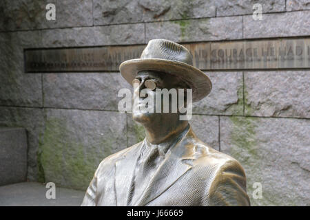 Detail of FDR Statue, FDR Memorial, Washington, DC Stock Photo