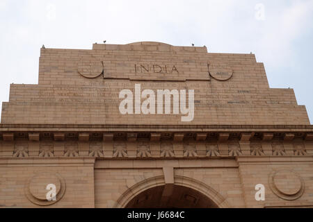 The Indian gate on February, 13, 2016, Delhi, India. The Indian gate is the national monument of India. Stock Photo