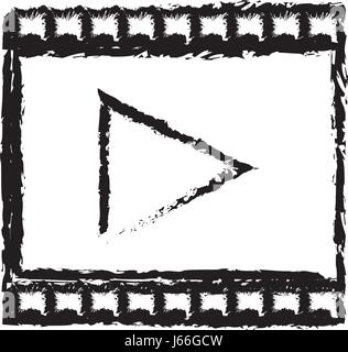 drawing strip film play movie cinema symbol Stock Vector Image & Art ...