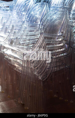 Modern Plastic Chairs Stock Photo