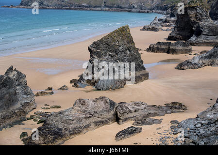 Bedruthan Steps, Cornwall, England, UK Stock Photo