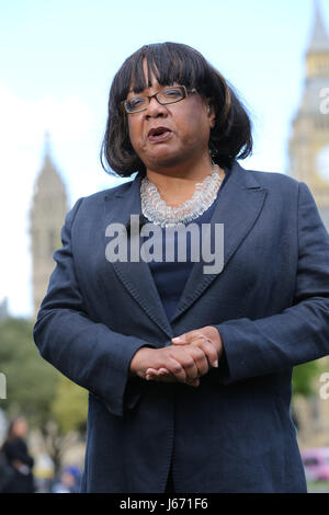 Politicians speaking on College Green opposite the Houses of Parliament  Featuring: Diane Abbott MP Where: London, United Kingdom When: 18 Apr 2017 Credit: Dinendra Haria/WENN.com Stock Photo