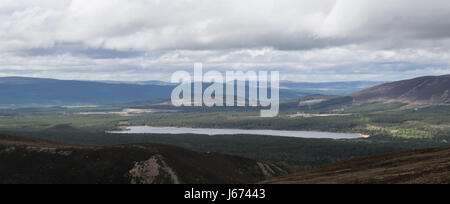 Loch Morlich - viewed from Cairngorm Mountain Top Station Stock Photo