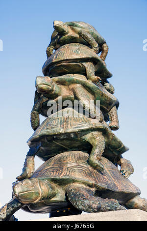 Mackinac Island Michigan,Historic State Parks Park Mackinaw,Straits of,Lake Huron,Cadotte Avenue,Native American Indian indigenous peoples,Turtle Clan Stock Photo