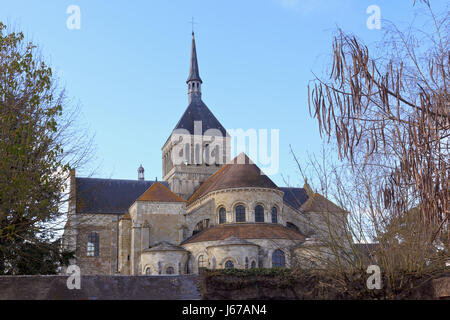 The Basilica of Fleury Abbey at Saint Benoit Sur Loire, France Stock Photo