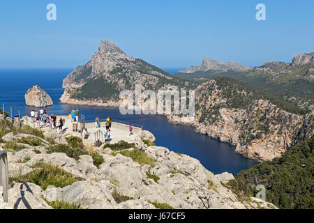 viewpoint mirador punta de la nao on Formentor Peninsula, Majorca, Spain Stock Photo