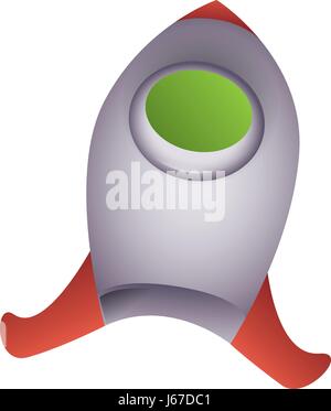 Rocket spaceship symbol Stock Vector