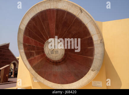 Narivalaya Yantra, Sundial in Jantar Mantar, ancient observatory. Jaipur, Rajasthan, India on February 16, 2016. Stock Photo